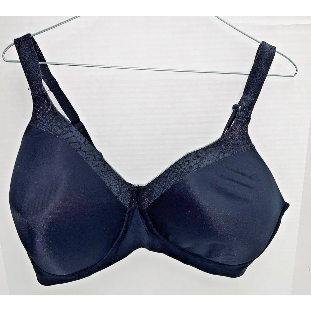 42F Leading Lady 5211 Luxe Body Side Smoothing Wirefree T-Shirt Bra Lace Black